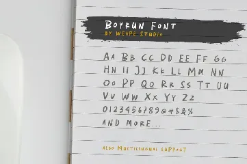 Boyrun - Handwritten Font