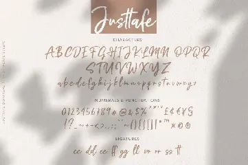 Justtafe - Signature Font