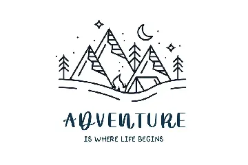 Adventure Memorie Calligraphy Handwritten Font Duo