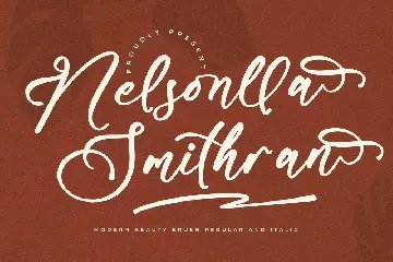 Nelsonlla Smithran Modern Brush Font