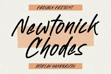 Newtonick Chodes Display Handbrush font