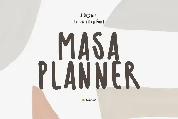 Masa Planner | A Organic Handwritten Font