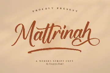 Mattrinah Modern Script Font