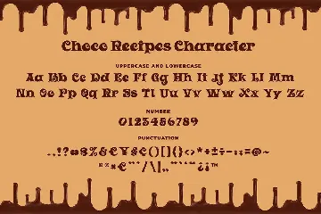 Choco Recipes a Bold Serif Font