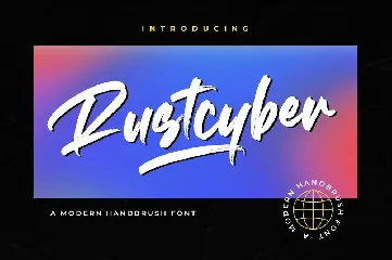 Rustcyber - Brush Font