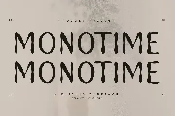 Monotime A Display Typeface Font