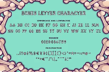 Bones Letter a Bones Style Font