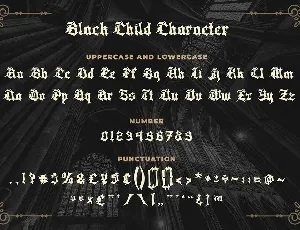 Black Child a Natural Blackletter Font