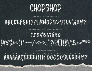 Chopshop Typeface font