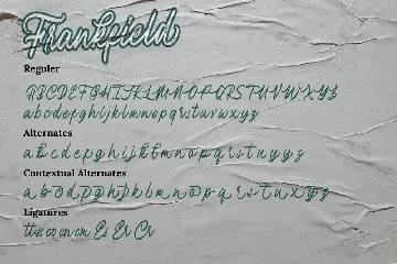 Frankfield Script + Stamp font