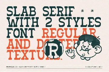 Protagonice - Slab Serif font