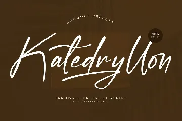 Katedryllon Handwritten Brush Script Font