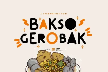 Bakso Gerobak | A Handwritten Font