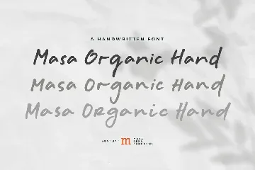 Masa Organic Hand | A Handwritten Font