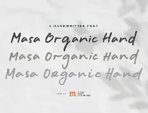 Masa Organic Hand | A Handwritten Font