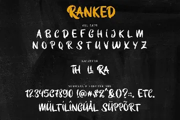 Ranked font