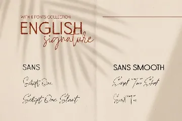 English Signature font