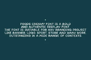 Foods Creamy - Food Font