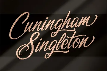 Cuningham Singleton Signature Script font