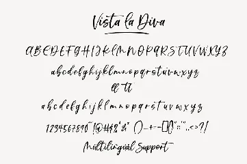 Vista La Diva font