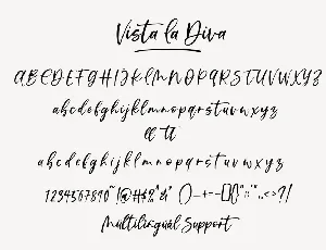 Vista La Diva font