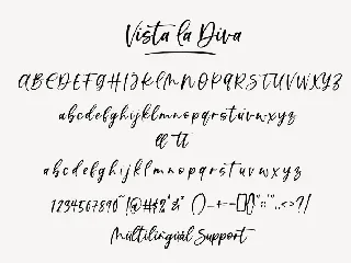 Vista La Diva font