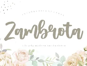 Zambrota Calligraphy Font