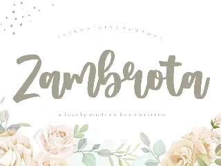 Zambrota Calligraphy Font