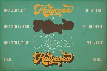 Halycoon | Retro Bold Script font