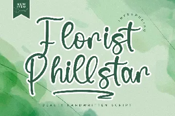 Florist Phillstar Handwritten Script Font