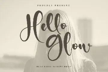 Hello Glow Script Font