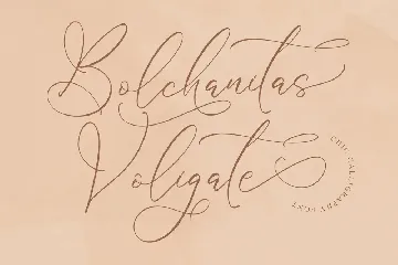 Bolchanitas Voligate Chic Calligraphy Font