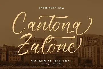 Cantona Zalone Modern Script Font