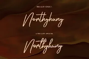 Northyhuny Signature Script font