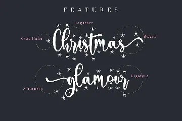 Christmas glamour font