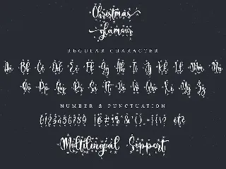 Christmas glamour font