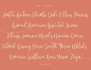 Montly Cloudy Beauty Script font