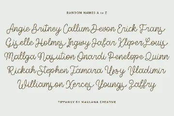 Tiffanky Monoline Cursive Font