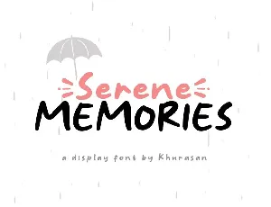 Serene Memories font