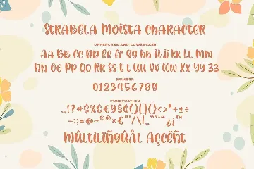 Strabela Moista - a Quirky Font