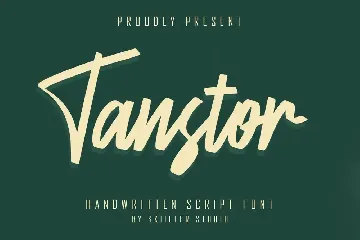 Tanstor - Handwritten Script Font