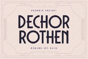 Dechor Rothen Modern Art Deco Font