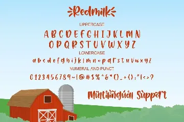 Redmilk font