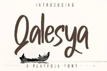 Qalesya a Playfull Display font