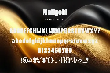 Mailgold - A Bold Sans Serif font