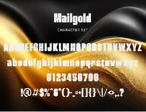 Mailgold - A Bold Sans Serif font