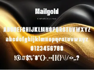 Mailgold - A Bold Sans Serif font