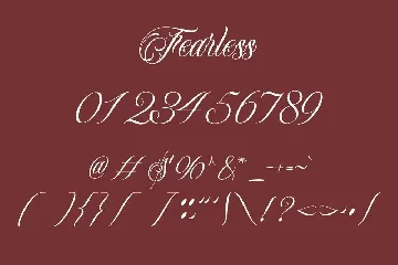 Fearless | Tattoo Font