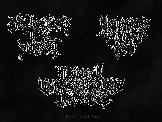 Heartless - Deathmetal Font