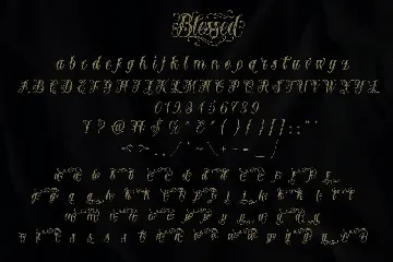 Blessed | Traditional Tattoo Fonts